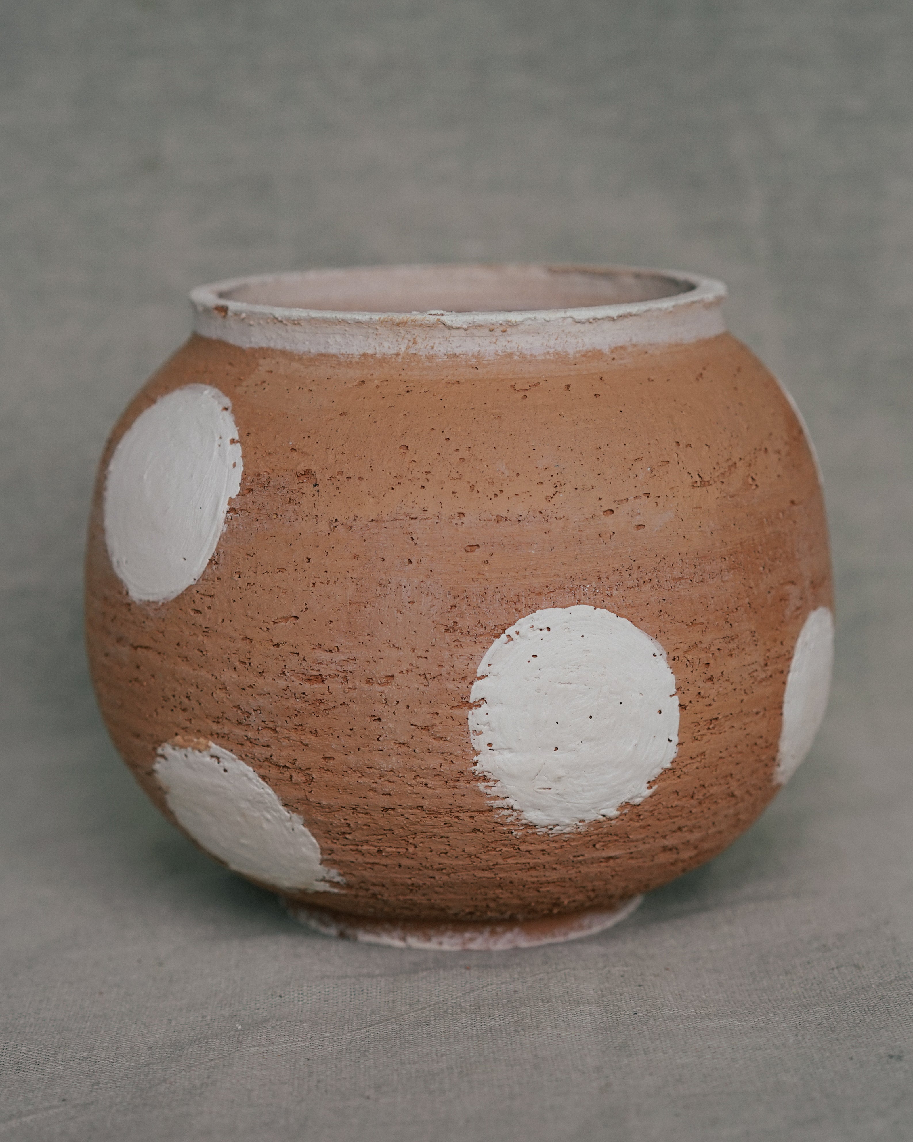 Terracotta Dot Belly Pot