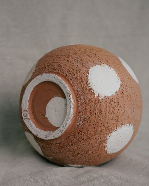 Terracotta Dot Belly Pot