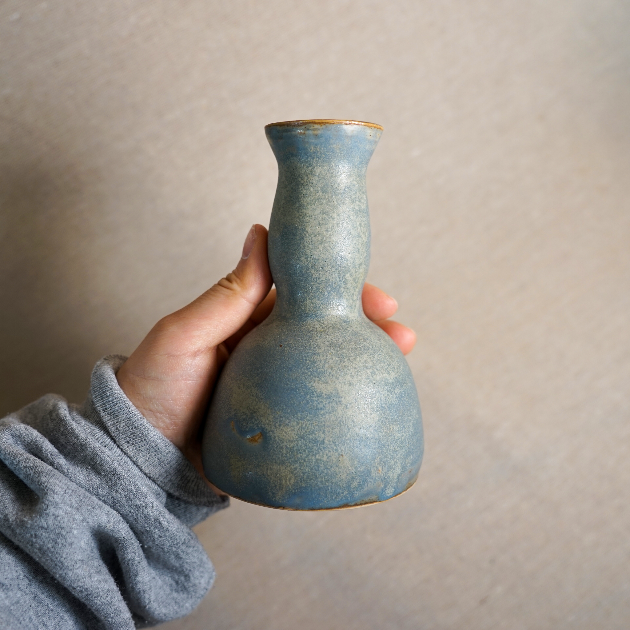 Blue Stoneware Vessel