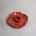 Red Ceramic Candle Holder